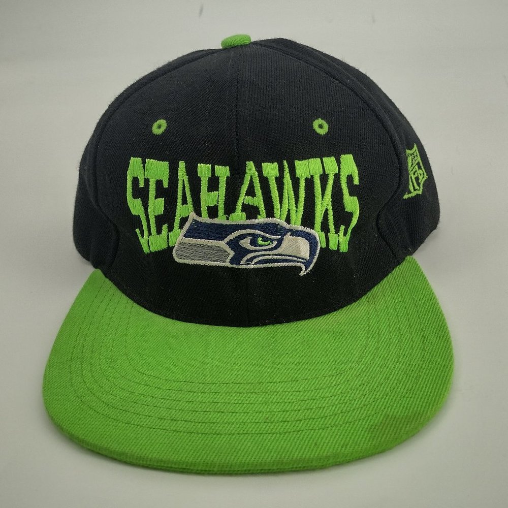 Seattle Seahawks NFL Football Green Blue & Black Snapback Hat